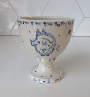 Sjoerd Jonkers - Twee Studio Keramische blauw witte bokalen kopen? Bied vanaf 30!