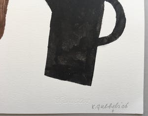 Klaas Gubbels - sjabloondruk 'Stilleven in Bruin en Zwart’ - 2006 - oplage 16 ex. kopen? Bied vanaf 285!