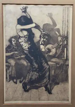 Frans Hogerwaard - Spaanse danseres. Gesigneerd. vendu pour 89€ !