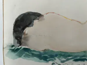 Theo Beerendonk - aquarel Liggend naakt kopen? Bied vanaf 45!