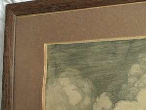 Aart Bijl - Ets uit 1923 , “Maas voor Rotterdam” – GROOT - ingelijst kopen? Bied vanaf 1!