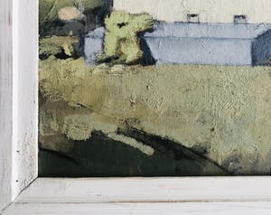 Hans Olsthoorn - Huis in berglandschap (olieverf op paneel) kopen? Bied vanaf 123!