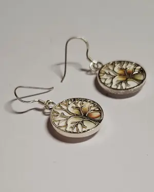 nieuw Oorbellen met het Oog van Shiva in een zetting van echt 925 zilver kopen? Bied vanaf 50!