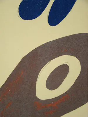 Buy Hans Arp - Hoofd, torso en navel op tafel - 1962 - Originele litho? Bid from 180!