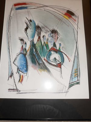 Niet of onleesbaar gesigneerd - Litho. Titel, "Nederland- Duitsland". kopen? Bied vanaf 10!