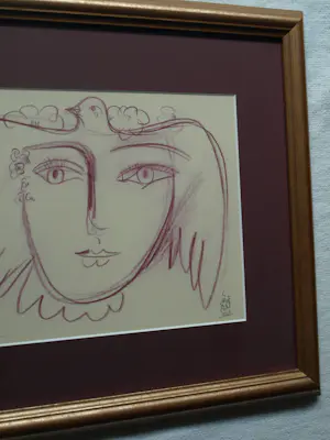 Geert Jan Jansen - Ingelijste potloodtekening , ‘Eerbetoon aan Pablo Picasso’ - Lijst, 38 x 46½ cm kopen? Bied vanaf 150!