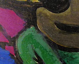 Theo Bitter - jaren 50 expressionistisch olieverf op karton - tropisch eiland - gesigneerd TB kopen? Bied vanaf 47!