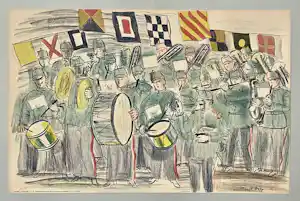 Raoul Dufy - La Fanfare (The band) 1949 grosse Original-Farblithographie School Prints kaufen? Bieten Sie von 780!
