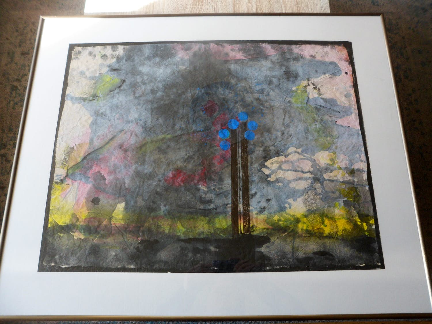 Hans Boomsma - Acryl en Oost-Indisch inkt op papier. Abstract werk. kopen? Bied vanaf 35!