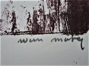 Wim Motz - Kleine Oplage Lithografie "de Verlorenen" uit zijn "ARA" periode - gesigneerd kopen? Bied vanaf 28!