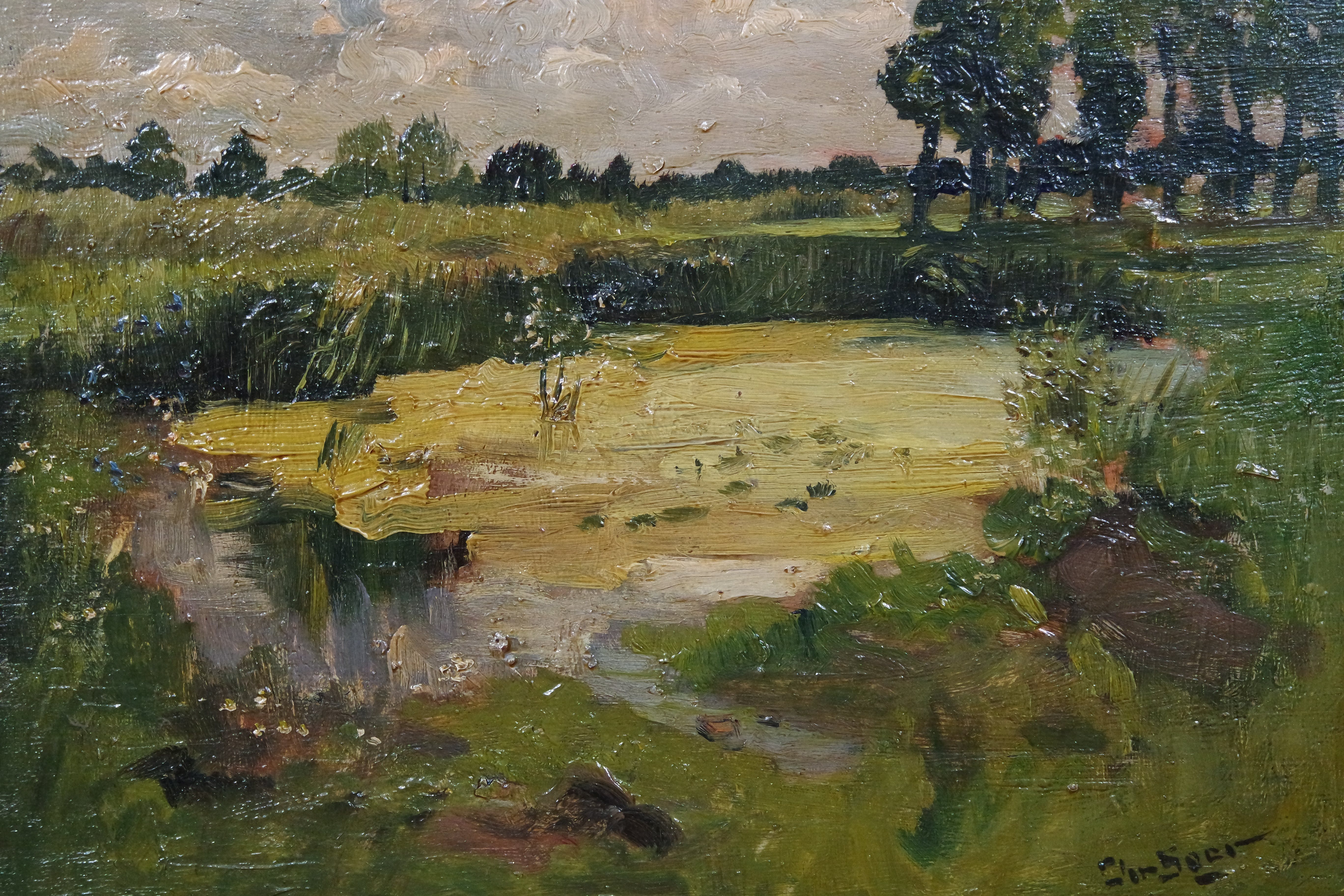 Christiaan Soer - olieverf op paneel - landschap kopen? Bied vanaf 155!