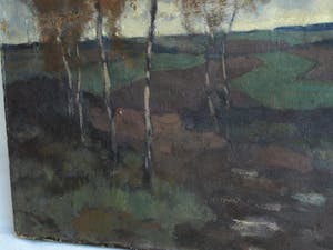 Willem Frederik Noordijk - Olieverf op doek, Landschap bij Eemnes – gesigneerd – ca 1925 kopen? Bied vanaf 1!