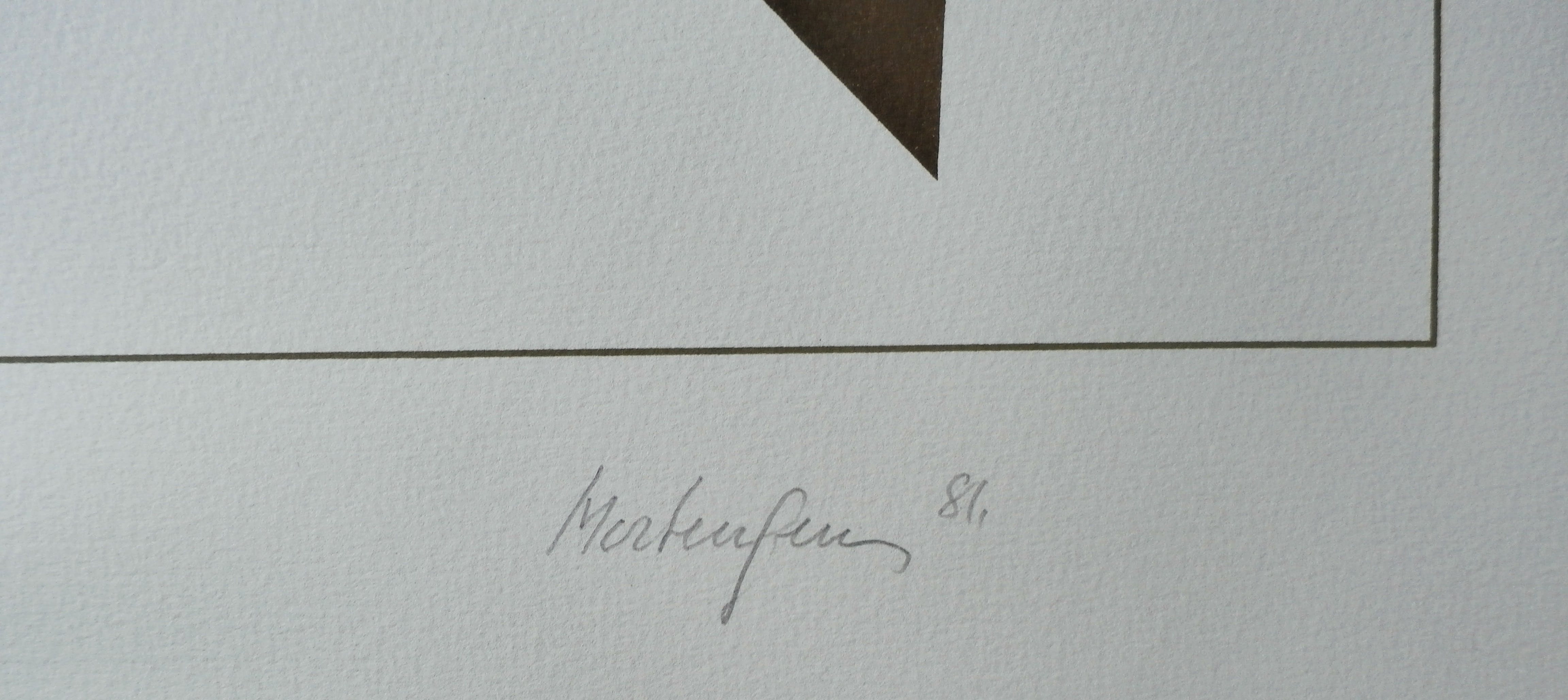 Richard Mortensen - 2 zeefdrukken: Geometrisch abstracte composities kopen? Bied vanaf 150!