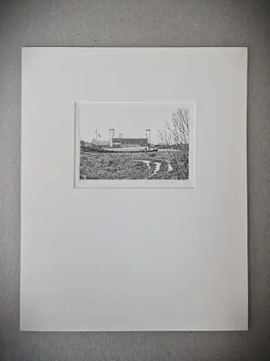 Wim van der Meij - fraai gedetailleerde Ets "binnenvaartschip" - kleine oplage - gesigneerd kaufen? Bieten Sie von 36!