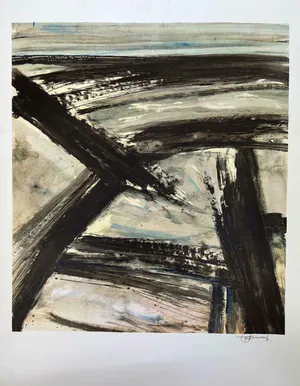 Frans Minnaert - abstract landschap kopen? Bied vanaf 35!