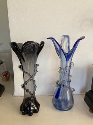Val-Saint-Lambert - Bijzondere glasitems: 3 solifleur vazen kopen? Bied vanaf 70!
