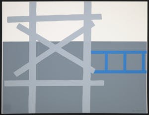Hans Cornel - Lot van twee zeefdrukken, Abstract-geometrische composities kopen? Bied vanaf 35!