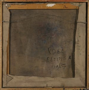 Roel Elzinga - Olieverf op doek, Abstracte compositie - Ingelijst kopen? Bied vanaf 50!