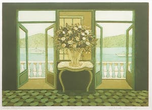 Laetitia de Haas - Ets, Lago Maggiore - Ingelijst kopen? Bied vanaf 30!