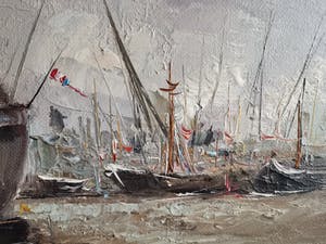 Rick Theunissen - Havenzicht op bedrijvige Rotterdamse haven kopen? Bied vanaf 65!