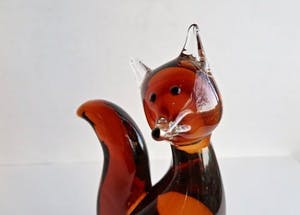 Vetro Design - Rood Vosje - Handgeblazen unicum kopen? Bied vanaf 1!