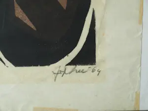 Jan van der Zee - Ingelijste houtsnede , Zonder titel – Lijst, 92 x 62 cm - 1964 kopen? Bied vanaf 1!