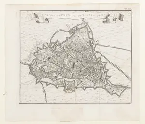 Isaac Tirion - Lot van twee kopergravures, Grondtekening der stand Ostende / (...) Gend kopen? Bied vanaf 1!