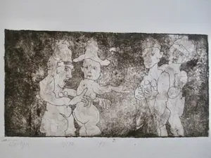 Niet of onleesbaar gesigneerd - 11 etsen div. kunstenaars oa Lehmann Cabell Harris Kirchgaesser kopen? Bied vanaf 1!