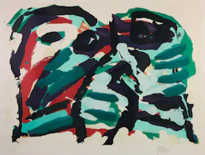 Karel Appel - Zeefdruk, Detroit, 1983 - Ingelijst kopen? Bied vanaf 350!