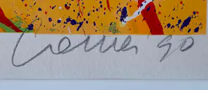 Jan Cremer - Kleurrijke zeefdruk: Chinees landschap - 1990 kopen? Bied vanaf 199!