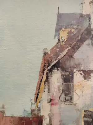 Charles Petit - Stadsgezicht Parijs met zicht op de Sacré-Cœur baseliek in Montmartre kopen? Bied vanaf 80!