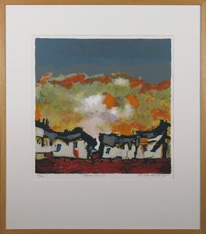 Machiel Hopman - Zeefdruk, Township - Ingelijst kopen? Bied vanaf 40!