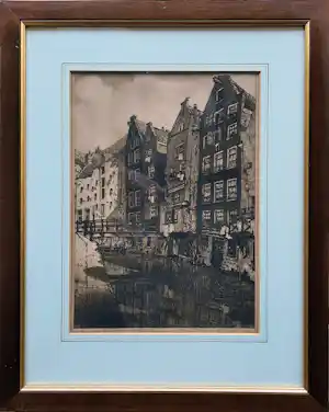 Cornelis Brandenburg - Amsterdam O.Z. Achterburgwal - ingelijst - 24841 verkauft für € 95!