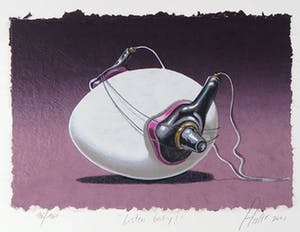 Sharon Amir - Zeefdruk op geschept papier, Listen baby! kopen? Bied vanaf 1!