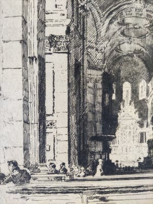 Joseph Pennell - Kerkinterieur kopen? Bied vanaf 60!