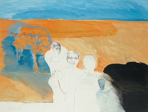 Kees van Bohemen - Gemengde techniek op papier, Zonder titel - Ingelijst (Groot) kopen? Bied vanaf 1!