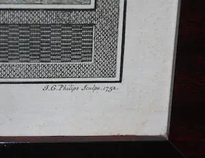 Caspar Jacobsz. Philips - - Tholen - - Zeeland - handgekleurde kopergravure uit 1752 - kopen? Bied vanaf 50!