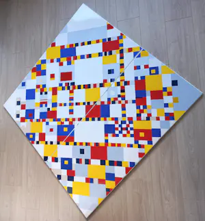 Piet Mondriaan - Victory Boogie Woogie, emaille op metaal (unica, zeer groot) kopen? Bied vanaf 1000!