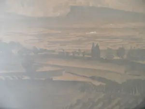 Hans Berger - Landschap van de heuvels van Satigny, kanton Genève, Zwitserland kopen? Bied vanaf 350!