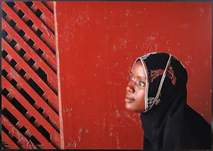 Angele Etoundi Essamba - C-Print op dibond, Voile ocre (met ophangsysteem) kopen? Bied vanaf 1!