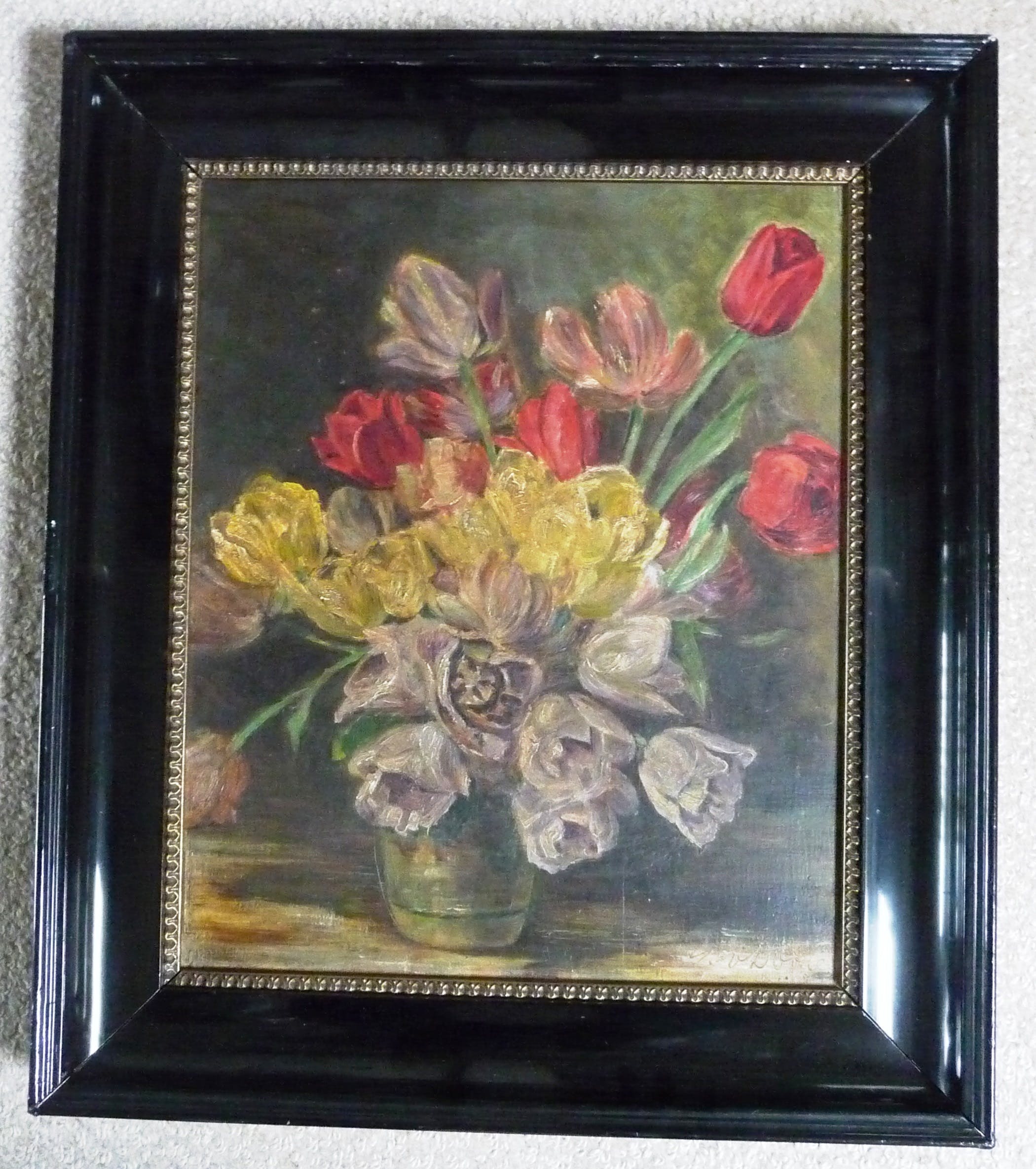 Johanna Elisabeth van Dooren - Tulpen in een vaas ca. 1920 verkocht voor € 120!
