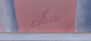 Franscz Witte - Acryl op doek, Verliefde bloemen- Ingelijst kopen? Bied vanaf 1!