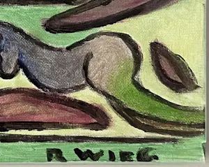 Rogi Wieg - Acryl schilderij op canvasboard - Gesigneerd kopen? Bied vanaf 200!
