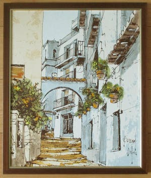 Bernard Dufour - Mediterraan doorkijkje kopen? Bied vanaf 25!