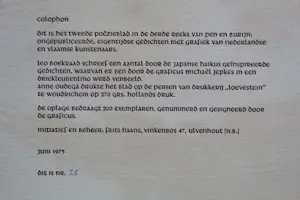 Michael Jepkes - lino: een rag van takjes - 1975 kopen? Bied vanaf 39!