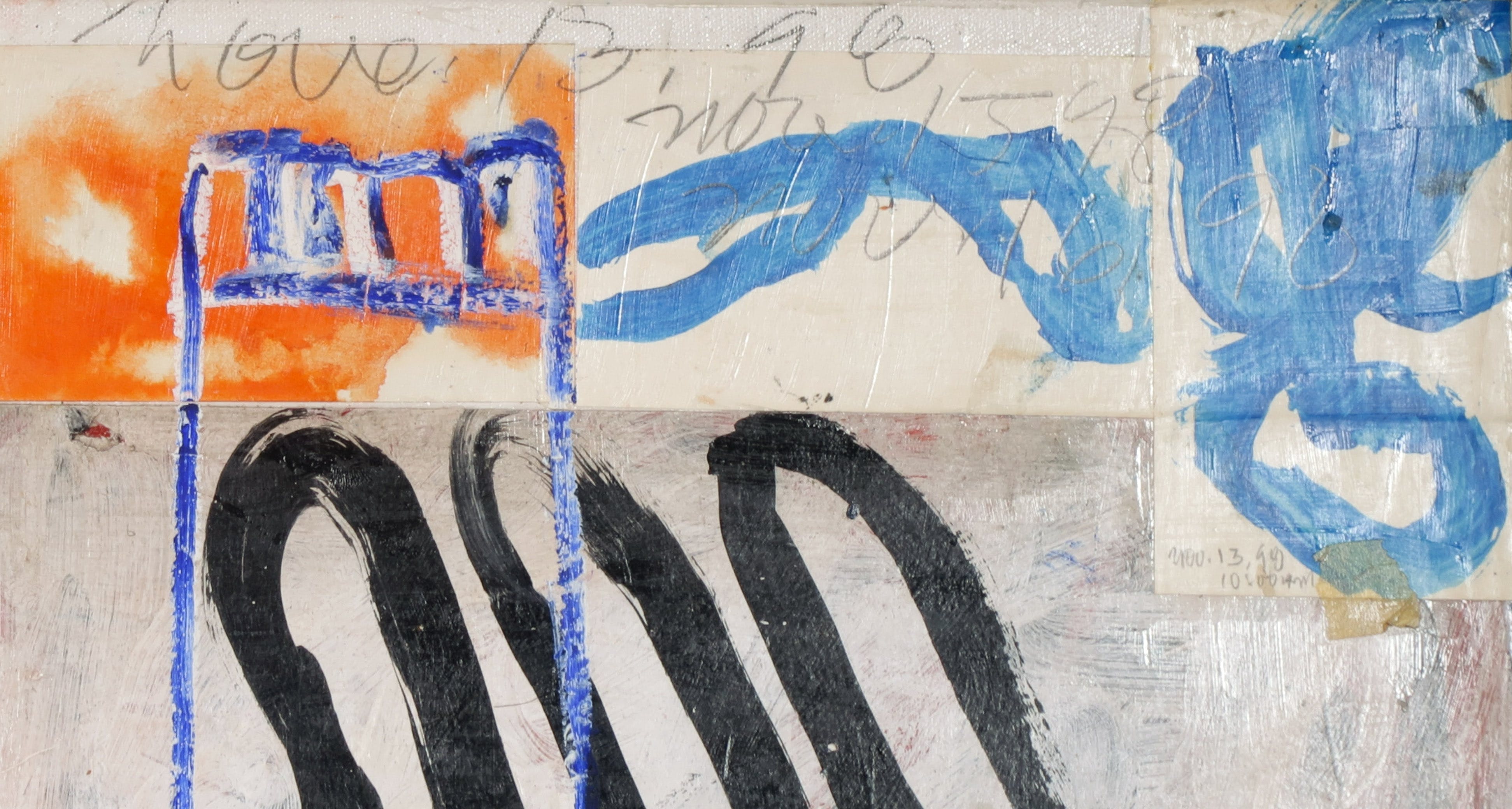 Raimundo Figueroa - Collage, acrylverf en oliepastel op doek, Dogon Mask kopen? Bied vanaf 200!