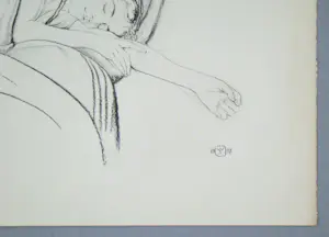 Walter Sauer - Jonge vrouw slaapt, 1930 - Offsetlithografie, gesigneerd kopen? Bied vanaf 100!
