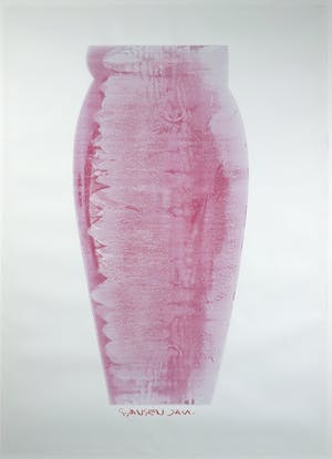 Geert Jan Jansen - Gemengde techniek op papier, Vaas - Ingelijst (Groot) kopen? Bied vanaf 80!