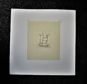 Herman Berserik - Bijzondere droge naald Ets "Tuinsetje" - potloodgesigneerd kopen? Bied vanaf 48!