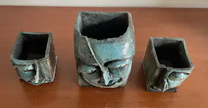 Jaroslav Safr - Drie Kunstkeramische sculpturale koppen of gezichten kopen? Bied vanaf 75!